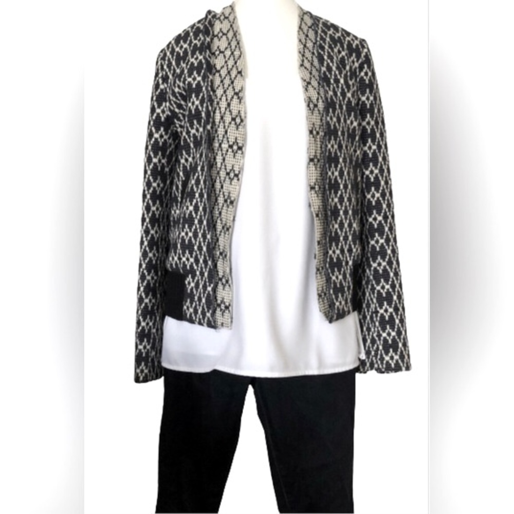 Derek Lam Blue and White Bomber Jacket Women Size 6